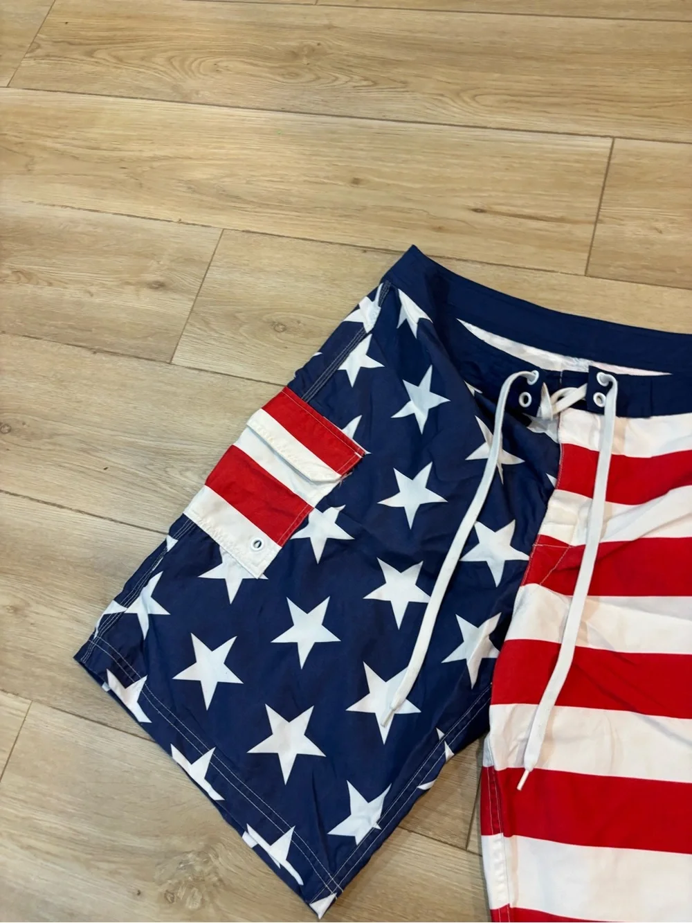 🏅🏅 LOUDMOUTH men’s size 36 USA stars & stripes swim trunks golf